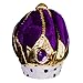 Windy City Novelties - Purple Velvet Royal King Hat | Mardi Gras Party Supplies Crown Toy for Kids & Adults Costume Accessory Cosplay Party Pary Favors King Costume