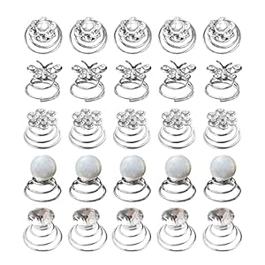 Tucireat Haarspiralen, bruiloft, 60 stuks, communie, hoofdtooi, meisjes, haaraccessoires, communie, haaraccessoires…