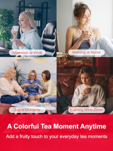 Image of TeeLux Mixed Berry Hibiscus Tea, Sweet & Tangy Fruit Tea Blend, 3.5 oz