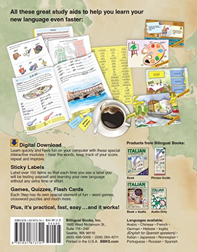 Bilingual Books COLOUR ILLUS, MAPS & WORKSHEETS Italian In 10 Minutes A Day thumb #1
