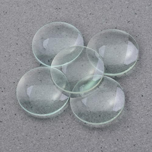 Image of ULTECHNOVO Double Convex Lens 30 Mm Optical Lens 50 Mm Focal Length Polished Glass with Ground Edges for Science Education Classroom Demonstrations Scientific Experiments 6 Pack