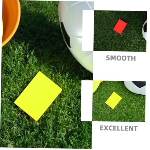 Cartas de Árbitro rojas y amarillas balacoo durables para fútbol miniatura 3