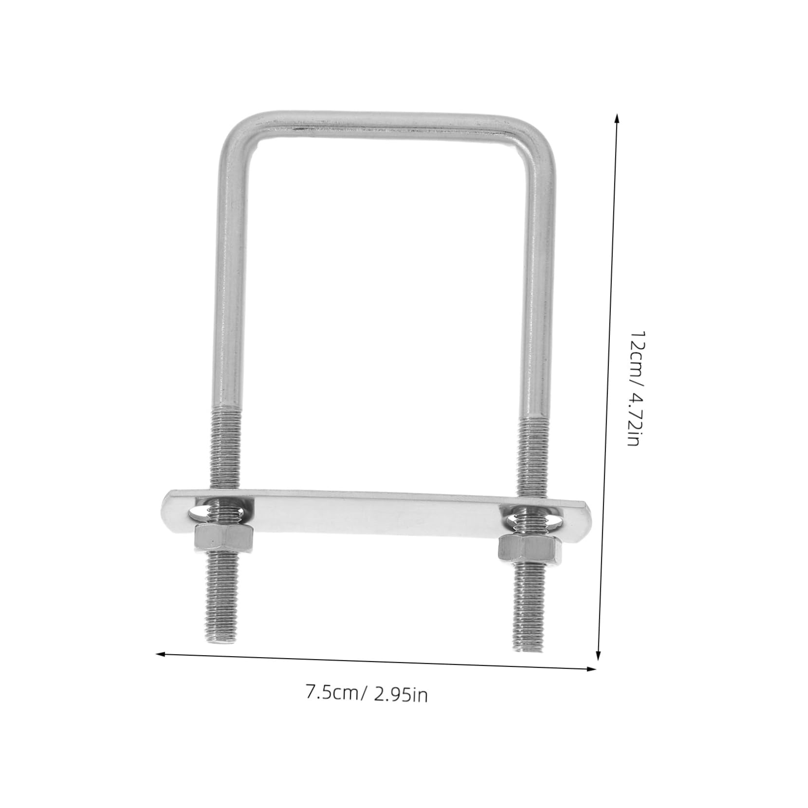 AUTSUPPL Square U Bolt Kit Heavy Duty Stainless Steel Bracket for Easy Installation Automobile Boat Trailer and Industrial Applications Multipurpose U Bolts for Axle Use