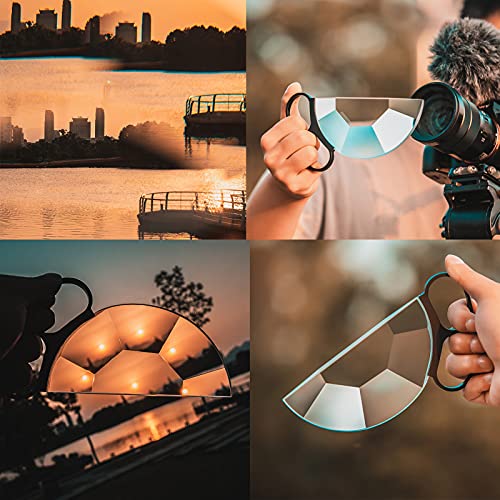 Romacci Filtro de Câmera Fotografia Filme Desfocado Fotografia Primeiro Plano Vidro Semicírculo Cale