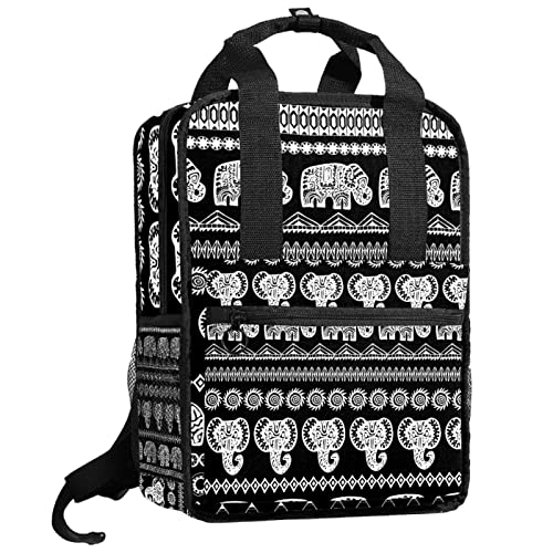 Sac à dos garçons et filles au motif géométrique avec bretelles réglables