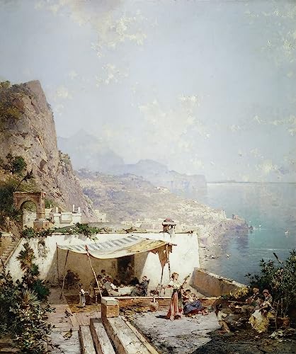 Affiche Amalfi Golfe de Salerne Richard Unterberger impression d'art murale 60x90cm