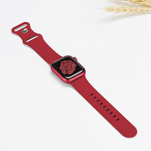 Miniatura 3 de Bandiction - Correas compatibles con Apple Watch Serie 3, 1.49 pulgadas, Serie 5 de 1.57 pulgadas, correas para iWatch de 1.49, 1.57 y 1.61 Rojo -,1