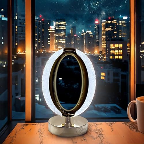 Image of CRAE Acrylic Night Desk Lamp, Portable, Romantic Acrylic Night Desk Lamp for Bedroom, Home Furnishing Decoration