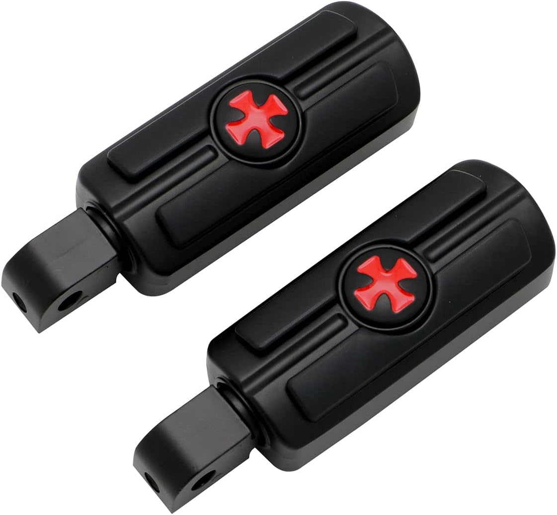 Motorcycle Front Footrests Footpegs Pedals Footboards Fits For Honda Shadow 750 VT750 Ace/Aero/Spirit/Phantom VTX1300 VTX1800 VT1300 Fury Steed VT600 VLX400 Deluxe Magna VF750