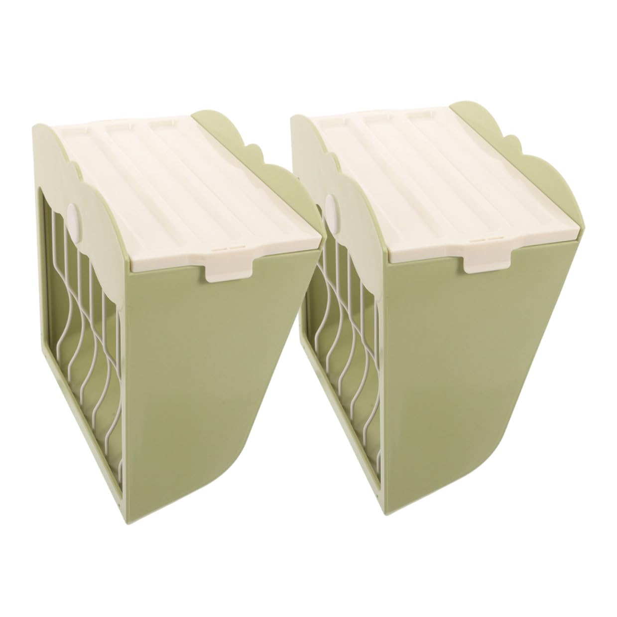 Mobestech Dispensador para Conejos y Roedores Alimentador Plástico 2 Piezas Soporte para Jaula Color Verde Reutilizable Antidesperdicio Alimentación Small Pets