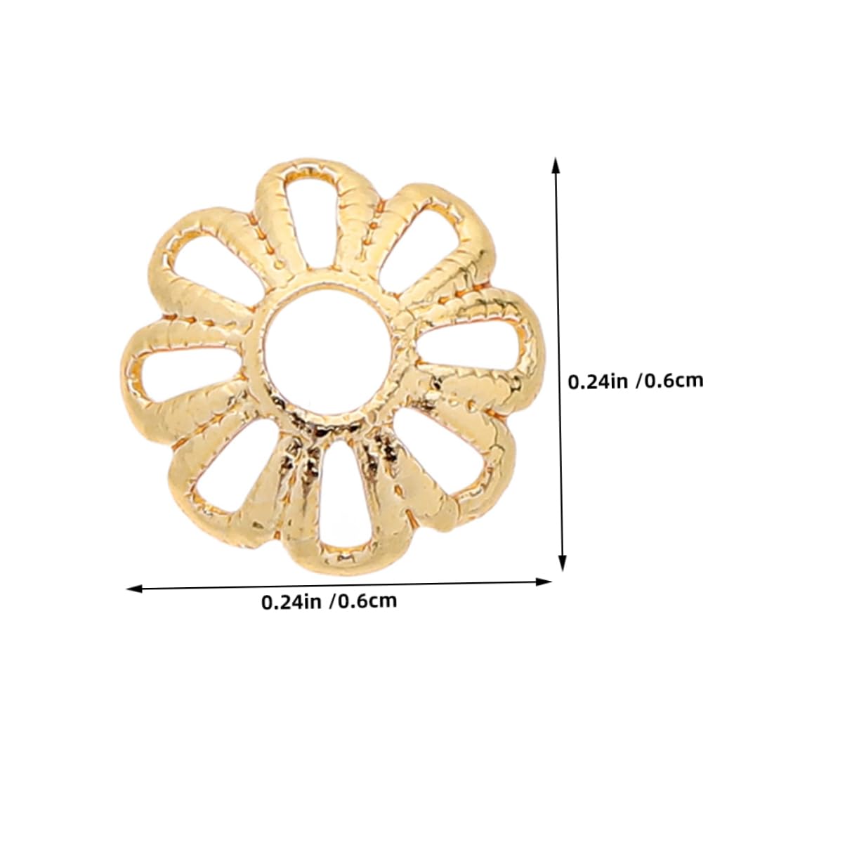 ARTIBETTER 200pcs Flower Bead Caps: Floral Shape End Cap DIY Handcraft Supplies Copper Spacer Beads for Bracelet Necklace Jewelry Making