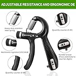 Hand Grip Strengthener, Grip Strength Trainer, 22-132 Lbs Adjustable Resistance Forearm Exerciser Workout for Rehabilitation Athletes Climbers Musicians - Image 4