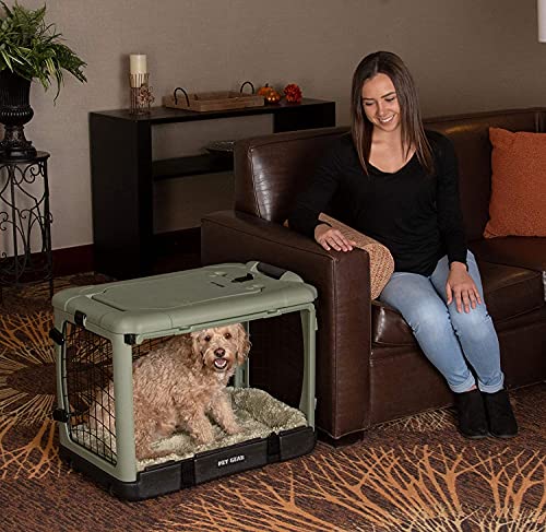 Pet Gear “The Other Door” 4 Door Steel Crate for Dogs/Cats with Garage-Style Door, Includes Plush Bed + Travel Bag, No… - Image 2