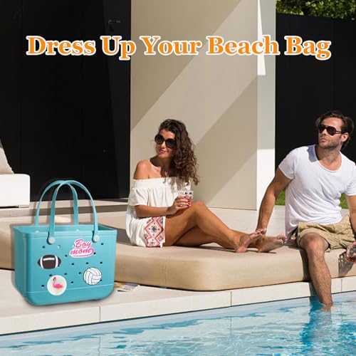 Image of Lckaey Rubber Beach Bag Accessories-PVC Rubber Totes organizer Sport Charms- for Purse Bogg Inserts