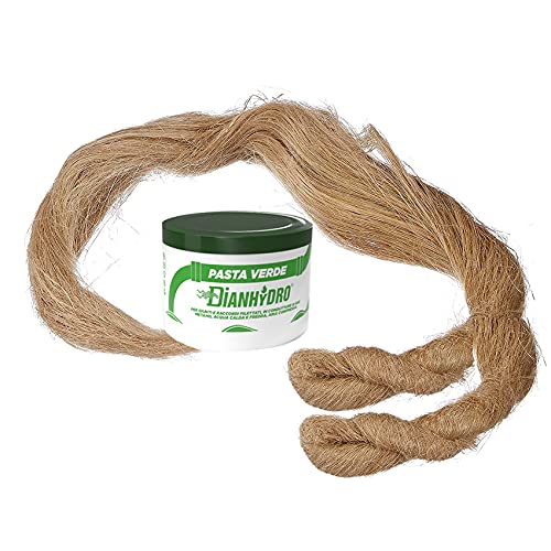 Dianhydro Kit di Sigillatura Idraulica in Canapa 100 gr Circa (2 Codini) con Mastice Antibloccante 450 gr, Kit per Sigillature Idrauliche