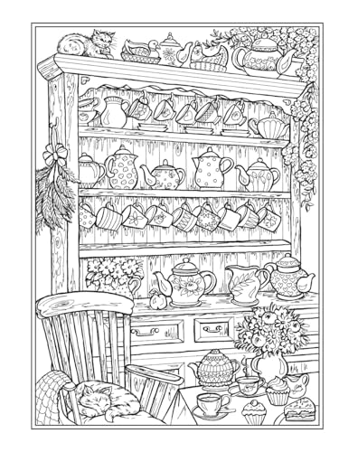 Creative Haven Afternoon Tea Coloring Book (Adult Coloring Books: Food & Drink) - Thumbnail 7