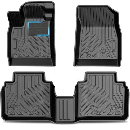 KUST Floor Mats for 2023-2026 Honda Accord Accessories (Include Hybrid) Upgrade Dual-Layer Heel Pad Plate TPE Rubber Car Mats All Weather Protection 2 Rows Floor Liners Raised Edge