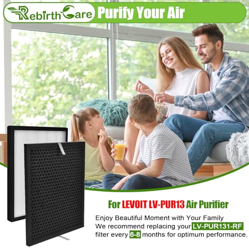 Rebirthcare 2 set ersatzfilter für levoit lv-pur131 / lv-pur131s luftreiniger, ersatz lv-pur131-rf