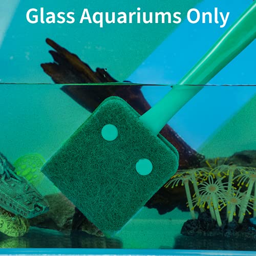 Pawfly Aquarium Algae Scraper Sponge Brush Cleaning Scrubber With 10 Inch Non-Slip Handle For Glass Fish Tanks #TOP1