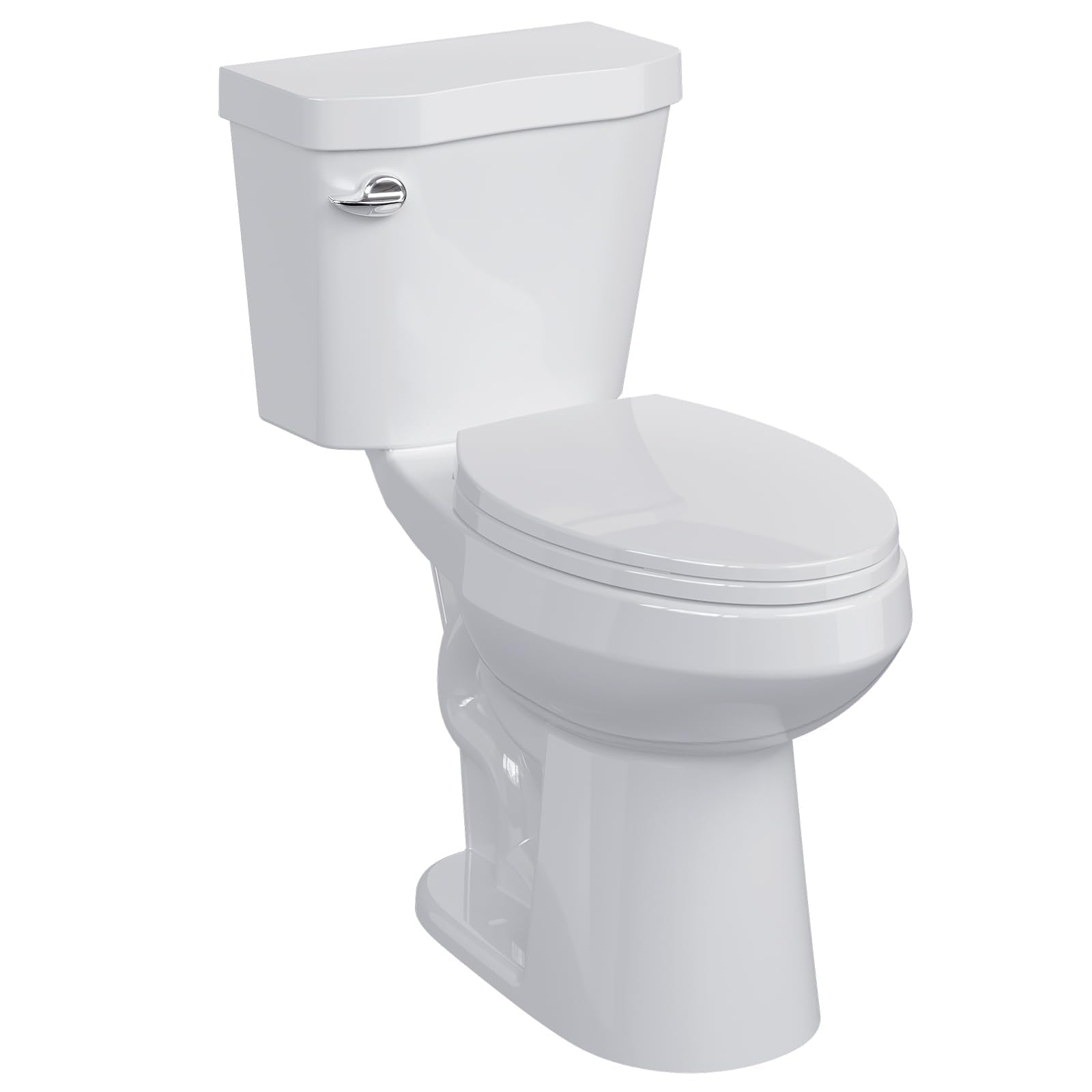 GarveeTech Two-Piece Toilet with 21 in Height, Elongated Bowl for Bathrooms with Soft Close Seat, Extra Tall Height Toilet with 1.28 Siphonic Flush, Cotton White