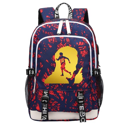 KARFRI Mochila esportiva multifuncional de futebol N-eymar para viagem, laptop, bolsa para fãs de futebol para homens e mulheres, Fúcsia - 2, One Size, Esportivo