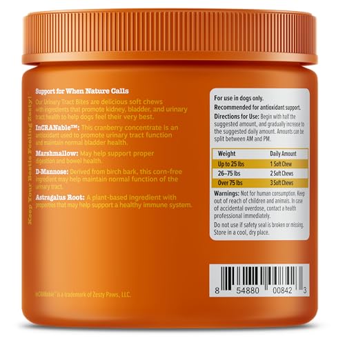 Image of Zesty Paws Cranberry Supplement for Dogs - Bacon, 90 Ct