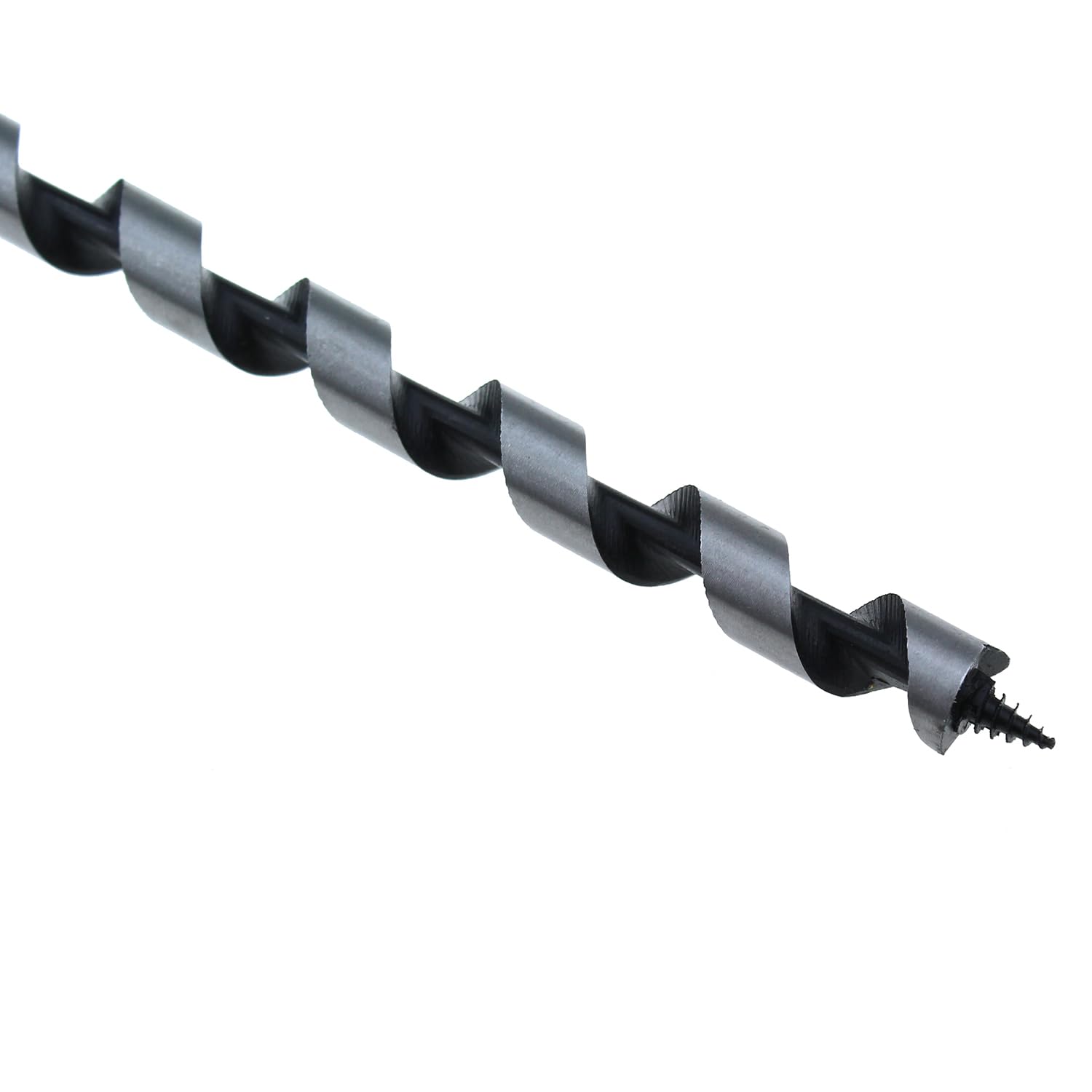 RLECS 1/2 x 12 inch Auger Bit 3/8inch Hexagonal Shank Extension Drill Bit for Woodworking Silver Carbon Steel Long Twist Drill Bit Suitable for Railway Sleepers and Landscape Timber