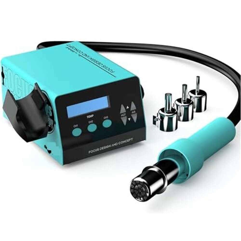 Pistola ad aria calda, stazione di dissaldatura e saldatura da 100 W, strumento digitale di rilavorazione per manutenzione e riparazione elettronica