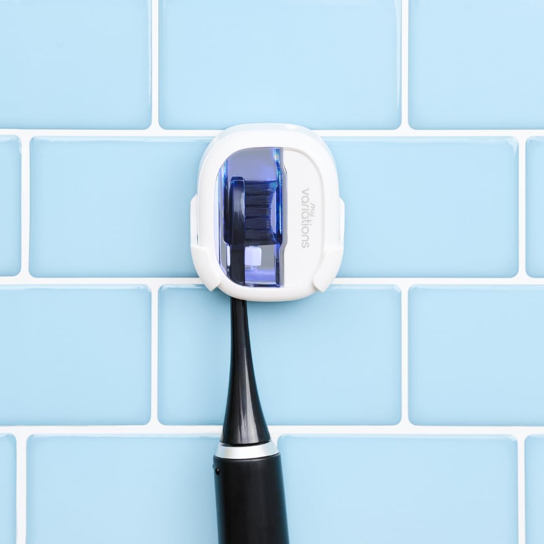 My Variations - Sterilizzatore UV per spazzolino da denti - Elimina il 99,9% dei batteri - Disinfezione rapida in 3 min - Fino a 60 giorni di autonomia - Compatto e ricaricabile USB-C - Con supporto