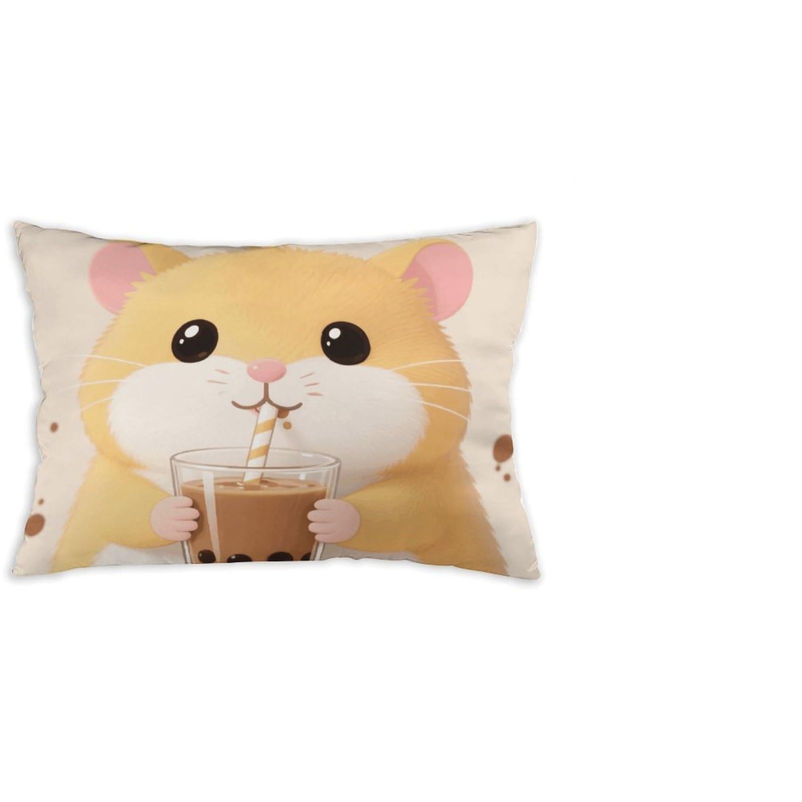 FodPand Decorative Throw Pillow Covers 12x20 Short Plush Hamster Body Pillowcase Cushion Cases with Invisible Zipper Rectangle Lumbar Pillow Shells for Sofa Couch Chair Bed Home Decor