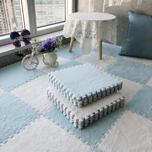 起毛ジョイントマット 柔らかい ジョイントマット 洗える タイルカーペット 保温防寒 滑り止め 防音 抗菌防臭 防ダニ 設置簡単 厚手 自由に組み合わせ フロアマット もふもふ 赤ちゃん ベビー 床暖房 子供部屋 ラグ カーペット