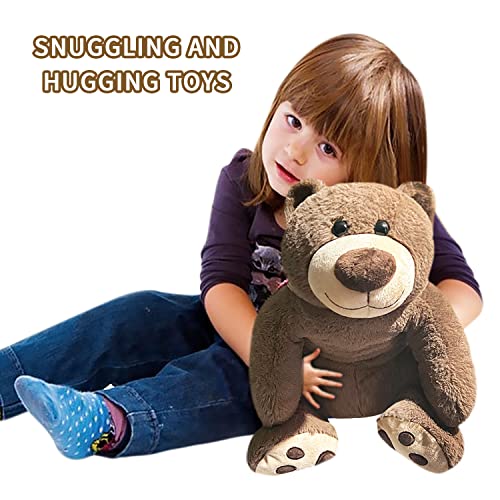 Fiosnow FS-PLUSH-BEAR-60/3.5 Weighted Stuffed Animals For Adults Brown Bear 3.5Lbs 24 Inch Weighted Plush Animals For Kids Throw Pillow Hugging Toys thumb #2