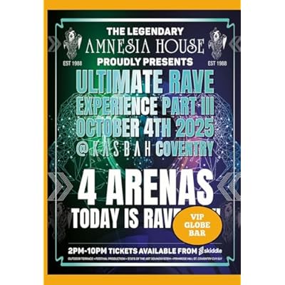 Amnesia House - Ultimate Rave Experience Part 3- 2025 - VIP -GLOBE BAR - CD Pack