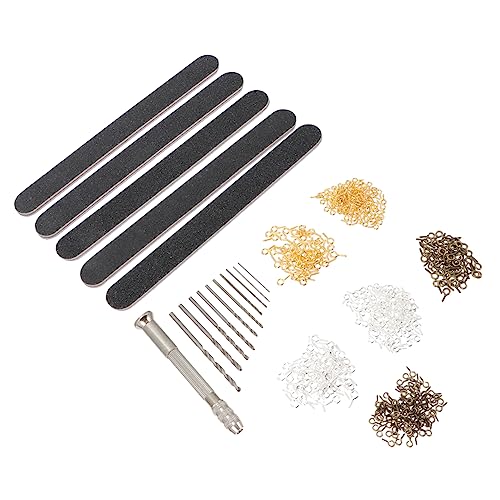 SEWACC Practical Mini Precision Pin Vise Hand Drill for Crafts 9 Horn Nails and Twist Drill Bits