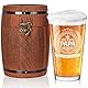 LIGHTEN LIFE Papa-Geschenke,Papa-Bierglas in Fassbox,Geschenk Vatertag,Geschenk zum Vatertag Geburtstagsgeschenk