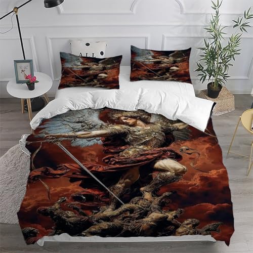 Housse de couette gothique microfibre anti-plis lit double 200x200 - 6