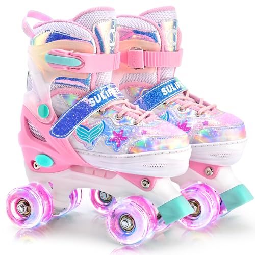 SULIFEEL Patins à roulettes pour filles et enfants...