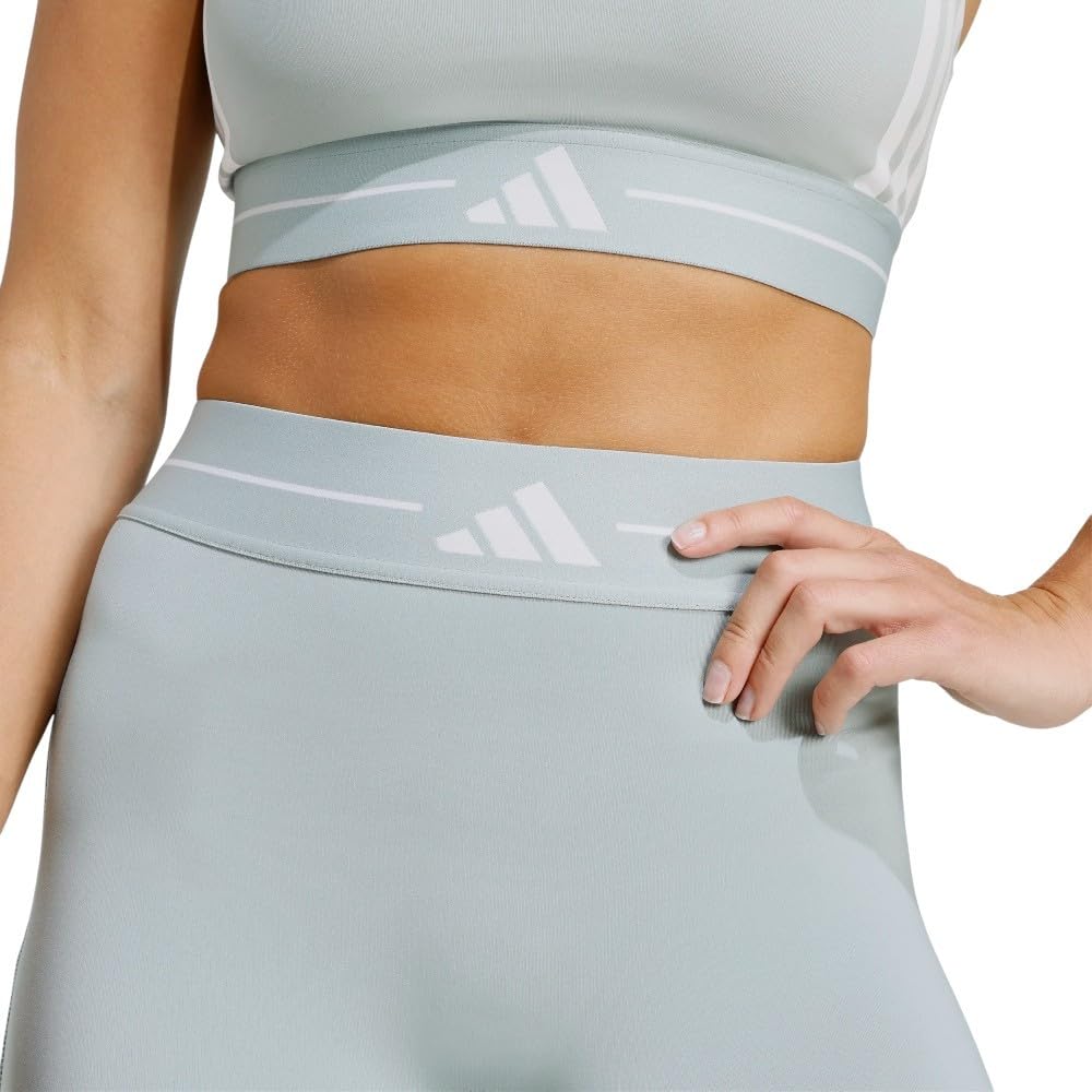 ADIDAS Leggings HYPERGLAM 3 Bandas Verde SAMA JX1876 Mallas Mujer Fitness
