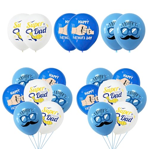 15 PCS Best Dad Balloons Happy Fathers Day Latex Balloons Happy Fathers Day Balloon Fathers Days Decorations Fathers Theme Party Balloon for Father Days Decorations Party Supplies