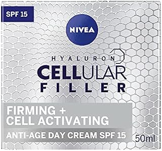 NIVEA Hyaluron Cellular Filler Anti-Age Day Cream SPF 15 (50ml), Packaging may vary