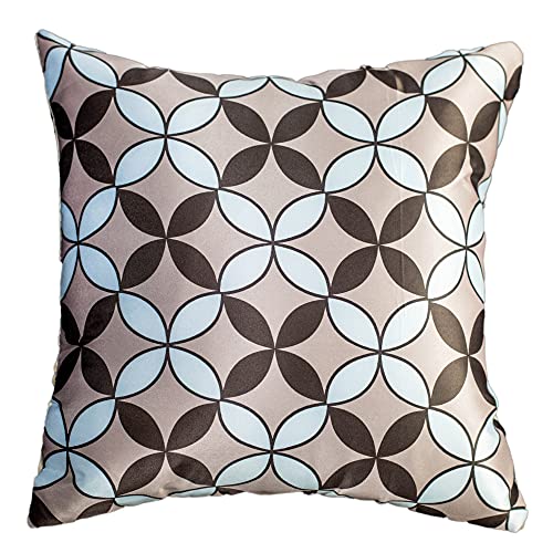 Image of Mocha Microfiber Satin 250TC Cushion Pillow Covers, Coffee Brown, Set of 5(Cadbury,12x12)