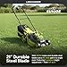 Sun Joe 24V-X2-16LM 48-Volt IONMAX Cordless Brushless Lawn Mower Kit, W/ 4.0-Ah Battery + Dual Port Charger & 12-Gallon Collection Bag, 16-Inch, Comfort Grip, One Touch 6-Position Height Adjustment