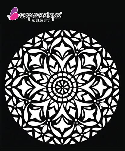 immix Stencils Decorative Mandala 1 | for Mixed Media, Wall Painting, Art and Craft, Home Decor, DIY Craft, Card Making and Fabric Painting, 6"X6"……