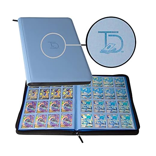 TopDeck 1000 Card Portfolio | 16 Pocket Trading Cards Album | Long Term Storage Binder | Side Load Sleeves | Pokemon/MTG/Yugioh/TCG Folder | Trading & Sports Holder | (Celeste)