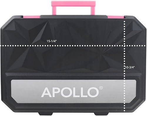 Vista 14 de Apollo Herramientas Juego de herramientas esenciales de 65 piezas con enchufes y herramientas más utilizadas para hacer reparaciones y mantenimiento