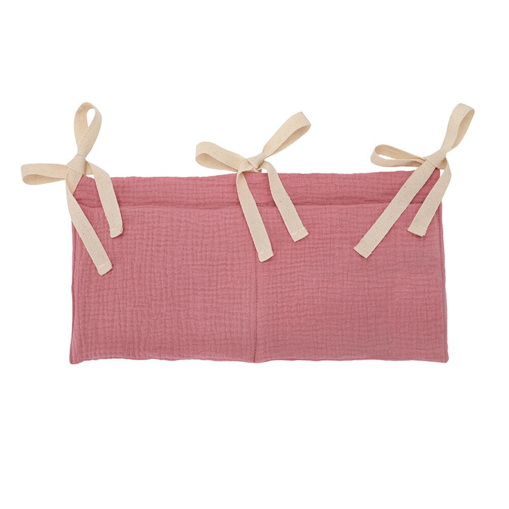 Baby Crib Hanging Storage Bag, Hanging Baby Crib Organizer Baby Crib Organizer Adjustable Straps Bedside Storage Bag for Diapers, Toys, Clothes