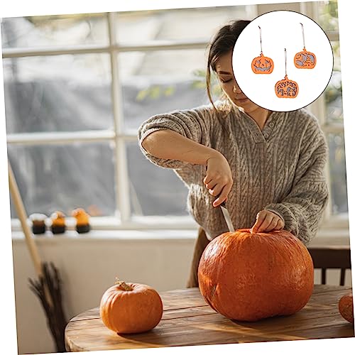 NOLITOY 3 Pecas luzes do dia das bruxas luz delicada do dia das bruxas pingente de recorte de madeir