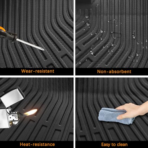 TPE All-Weather Car Floor Mats for 2025 2026 Toyota Camry & Camry Hybrid - Waterproof, Anti-Slip - Rubber Full Set Automotive Floor Liners & Trunk Mat for Toyota Camry 2026 Accessories, Black by EnergyyWing - Used condition - Image 6