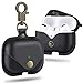 Produktbild Premium Ledertasche Kompatibel mit AirPods Pro,Mercase Schutzhülle für Apple AirPods 3 Wireless Charging Case Kopfhörer EarPods, Weiche Lederhülle mit Schlüsselanhängerhaken, Schwarz