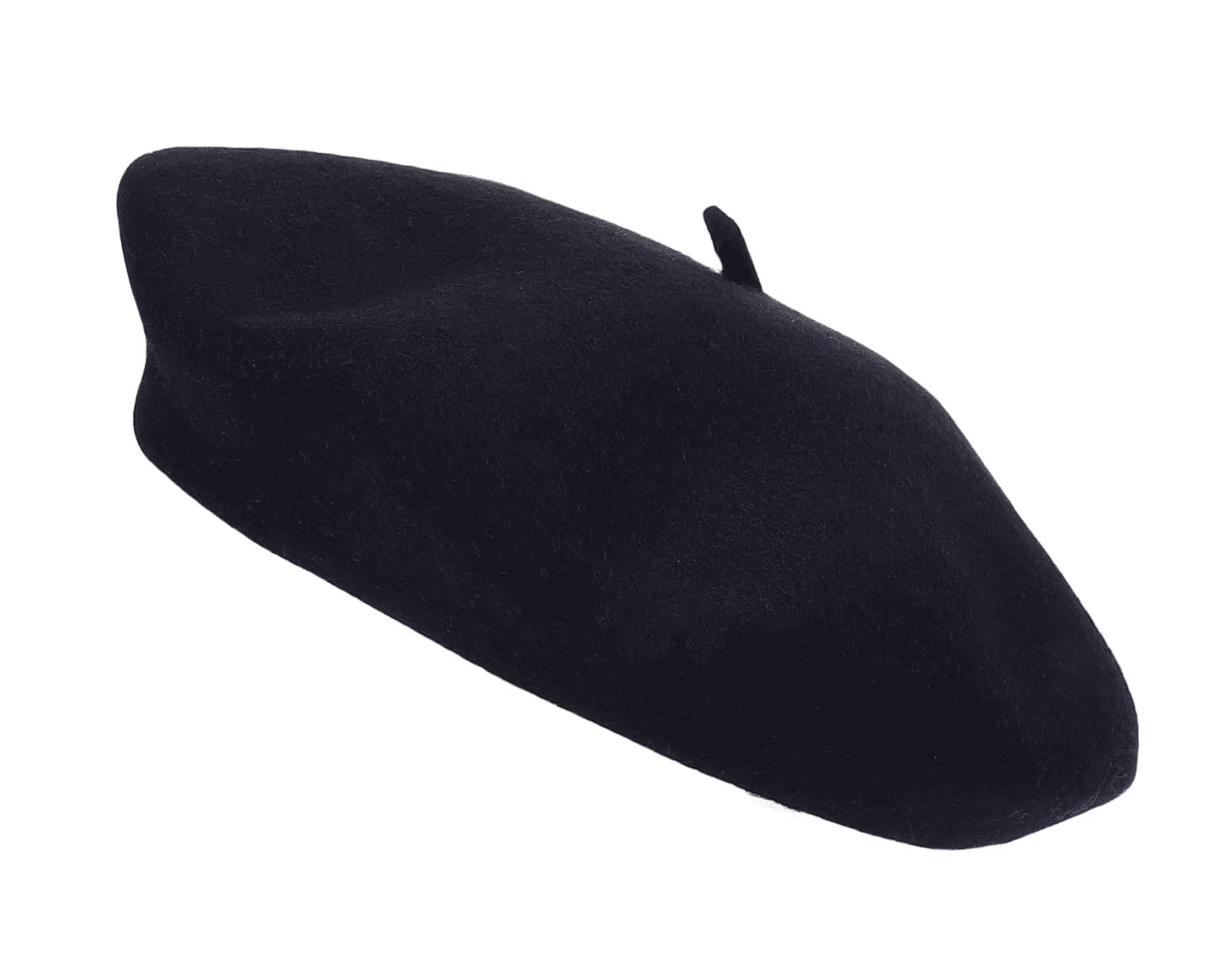 Trendy Lane Wool French Beret – Plain Colour Soft Warm Classic Artist Hat for Men & Women (1P, Black)